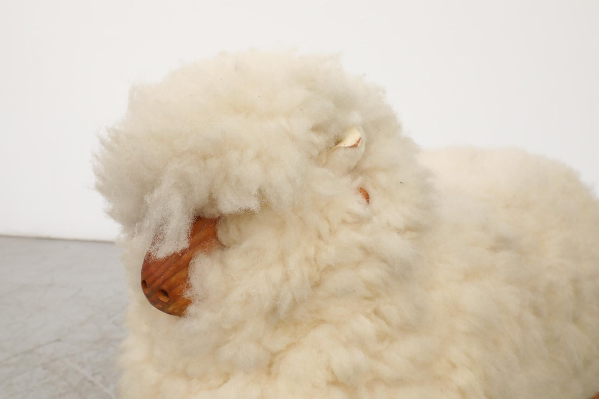 Fluffy White Rocking Sheep by Roger Newman, 1960s 6