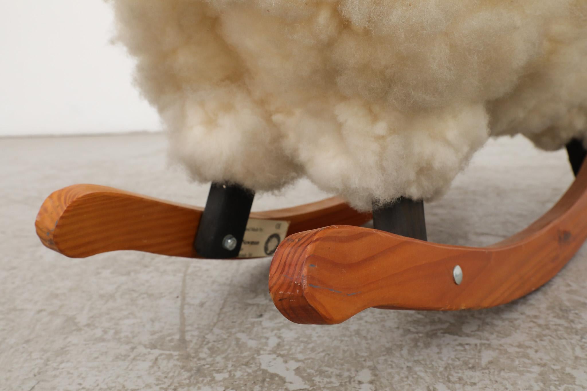 Fluffy White Rocking Sheep by Roger Newman, 1960s 7
