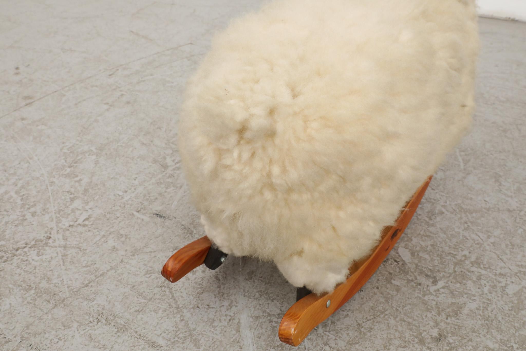 Fluffy White Rocking Sheep by Roger Newman, 1960s 10