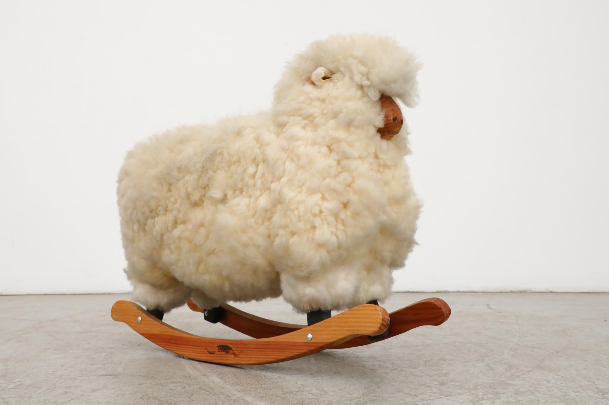 Fluffy White Rocking Sheep by Roger Newman, 1960s 11