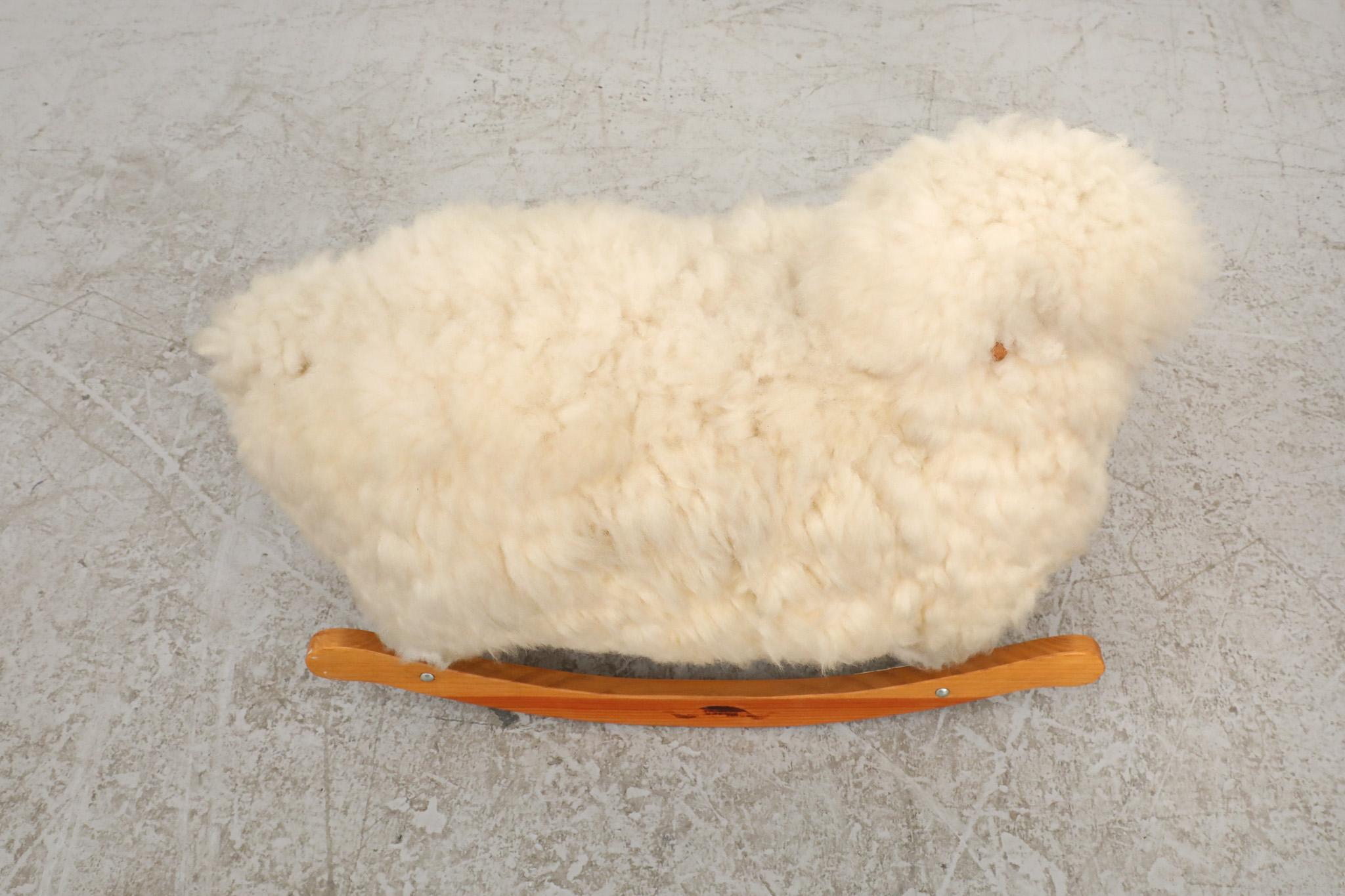 Fluffy White Rocking Sheep by Roger Newman, 1960s 1