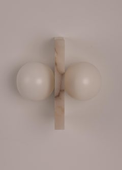 Fluji White Alabaster Wall Sconce by Simone & Marcel