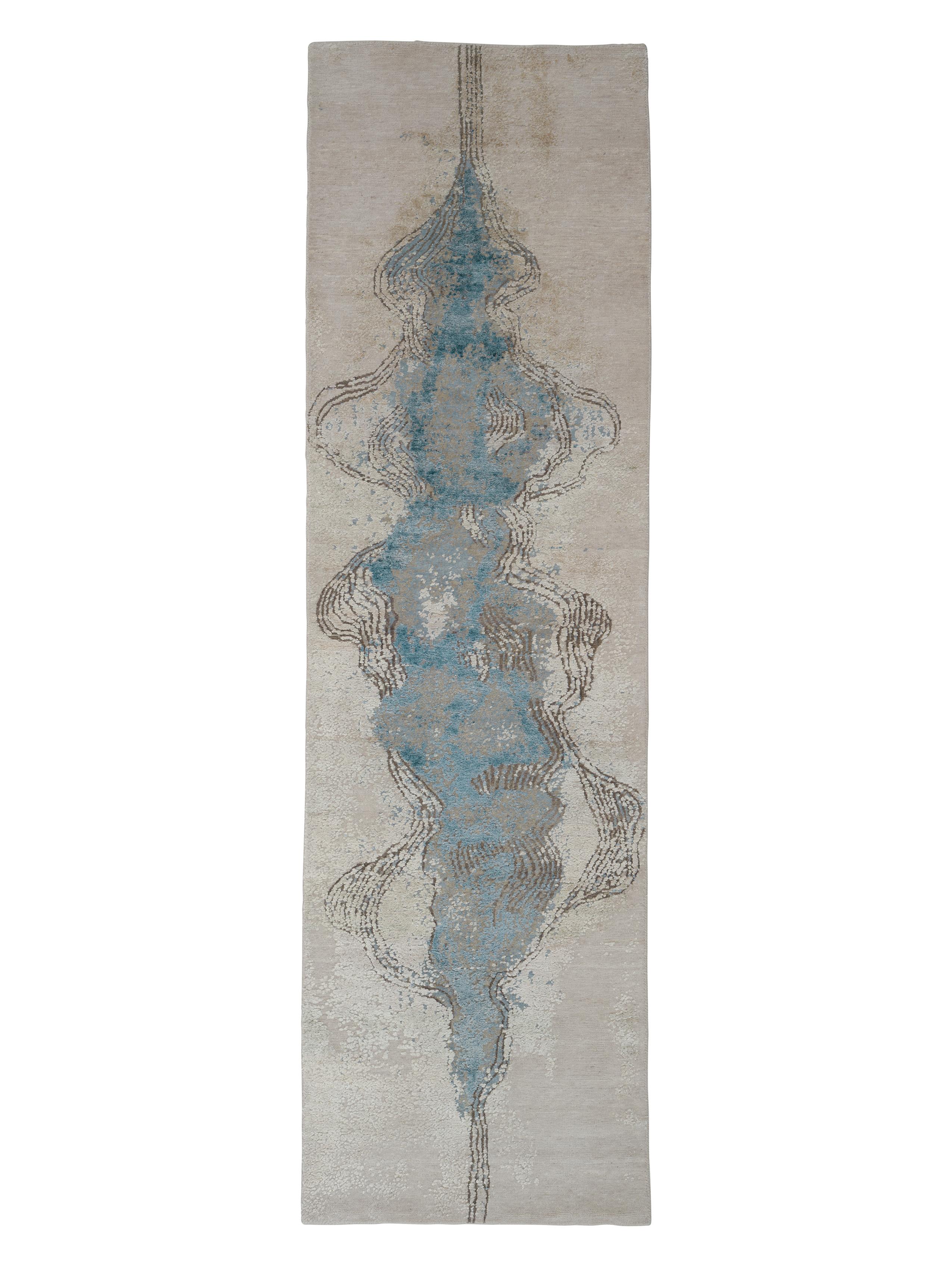 'Fluid Fossil' Handmade Rug by Linie Design, Watertopia, 205 cm, Wool For Sale 4