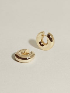 Fluid Hoops III Earrings in Recycled 14K Yellow Gold by J. Hannah