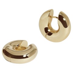 Fluid Hoops III Earrings in Recycled 14K Yellow Gold by J. Hannah