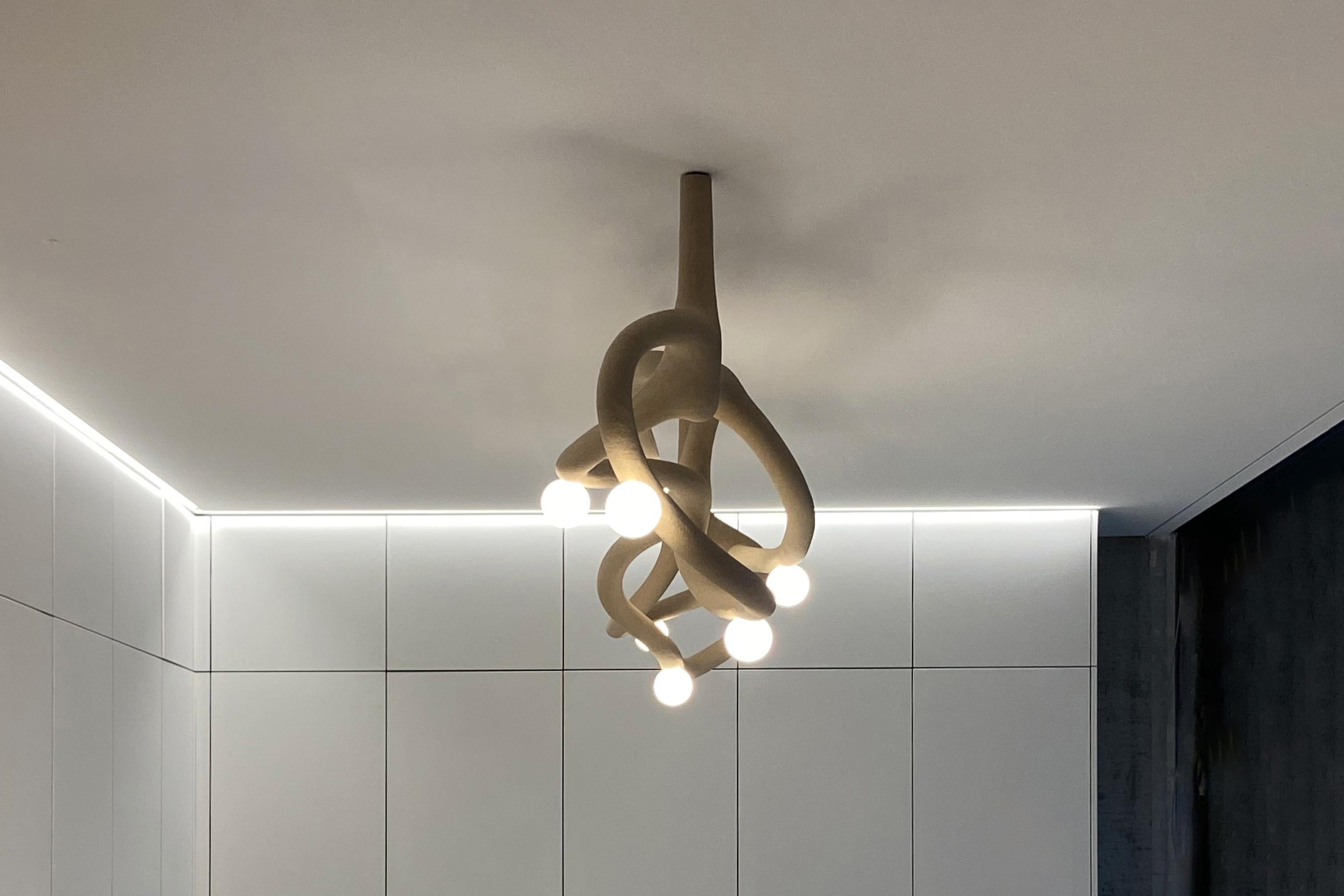 Modern Fluid Light Pendant by Hot Wire Extensions For Sale