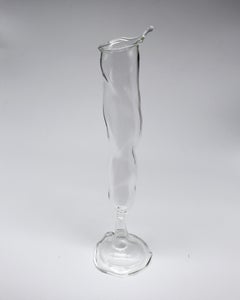 Fluid Loop Series Flow Champagne Glass in Borosilicate Glass by Studio-Chacha