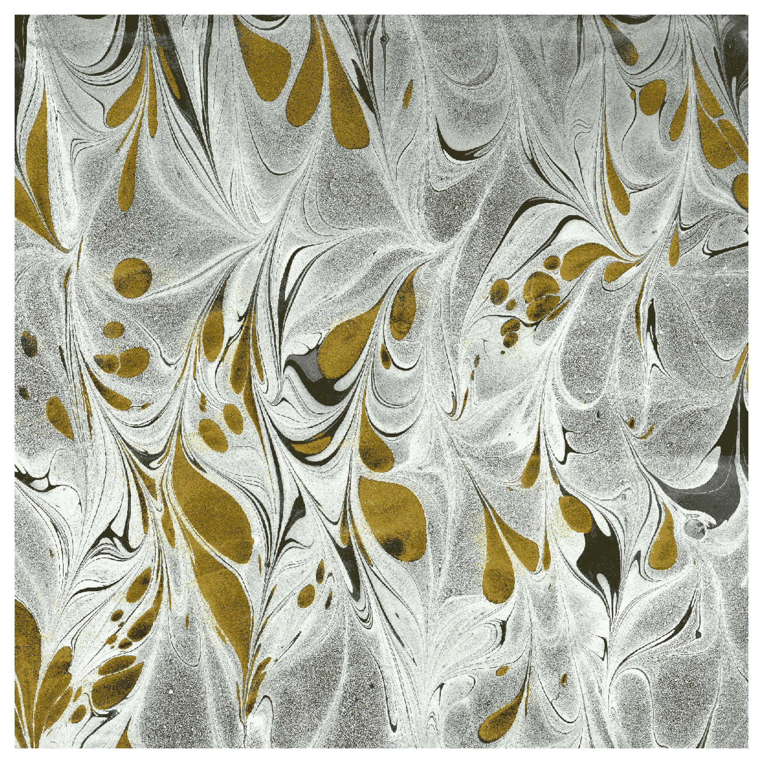 "Fluid" Marbleized Pattern in Antique Color-Way, on Smooth Paper For Sale