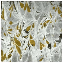 "Fluid" Marbleized Pattern in Antique Color-Way, on Smooth Paper