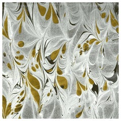 "Fluid" Marbleized Pattern in Antique Color-Way, on Smooth Paper