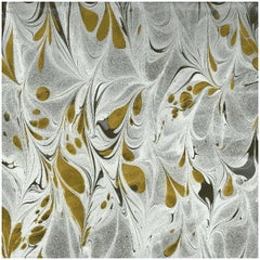 "Fluid" Marbleized Pattern in Antique Color-Way, on Smooth Paper