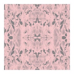"Fluid" Marbleized Pattern in Rose Quartz Color-Way, on Smooth Paper