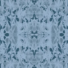 "Fluid" Marbleized Pattern in Water Color-Way on Smooth Paper