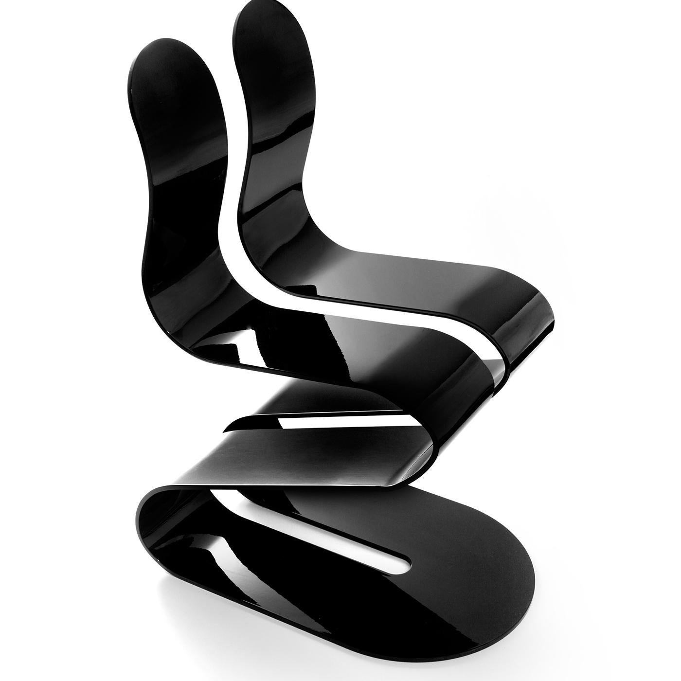 Fluid Ribbon Black Chair by Michael D'Amato In New Condition In Milan, IT
