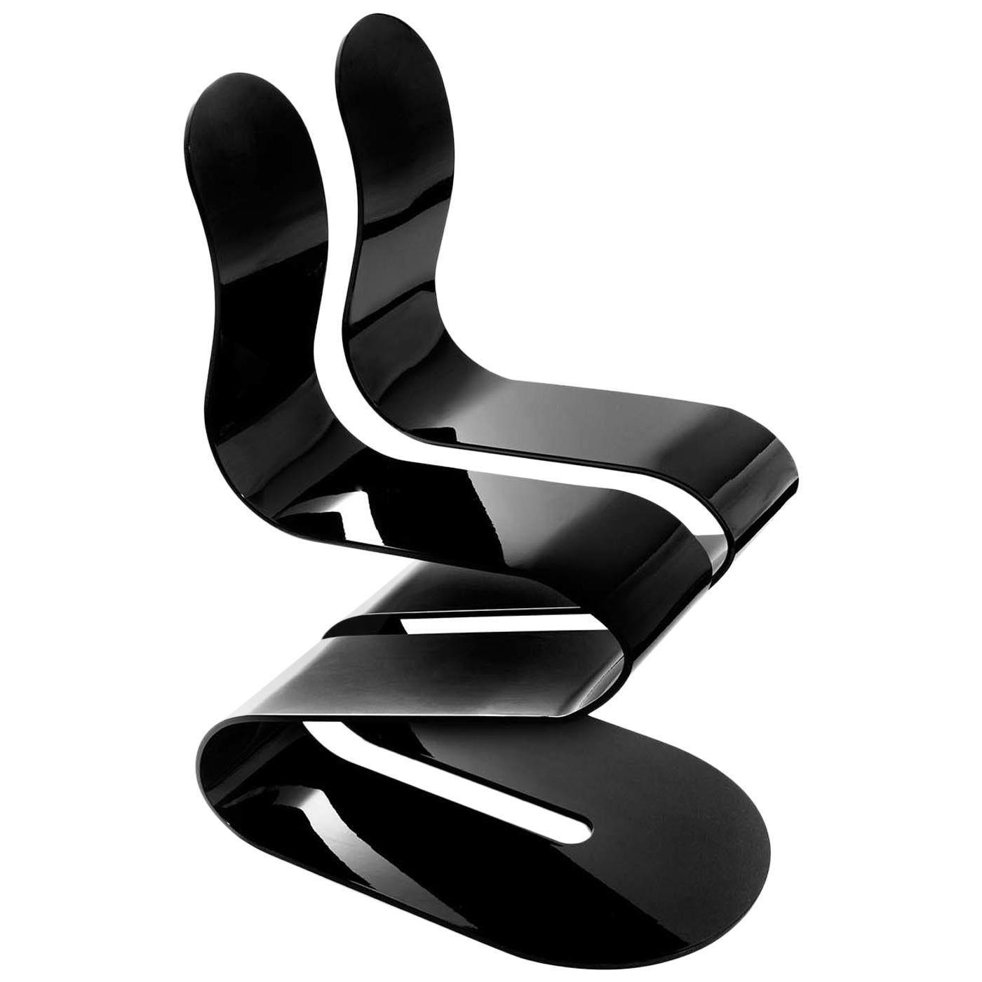 Fluid Ribbon Black Chair by Michael D'Amato