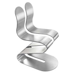 Fluid Ribbon Silver Chair by Michael D'Amato