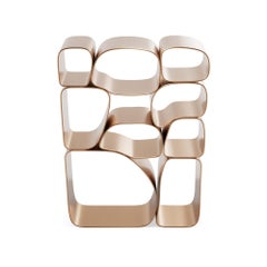 Fluid Sculptural Organic Bookcase by MainGUILTY Champagne color