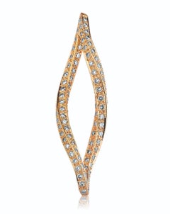 Collana di diamanti in oro rosa 18 K a forma di fluido