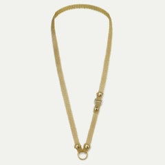 Fluid Strap Chain Necklace in 18k Yellow and White Gold by Hannah Martin London