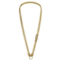 Fluid Strap Chain Necklace in 18k Yellow and White Gold by Hannah Martin London