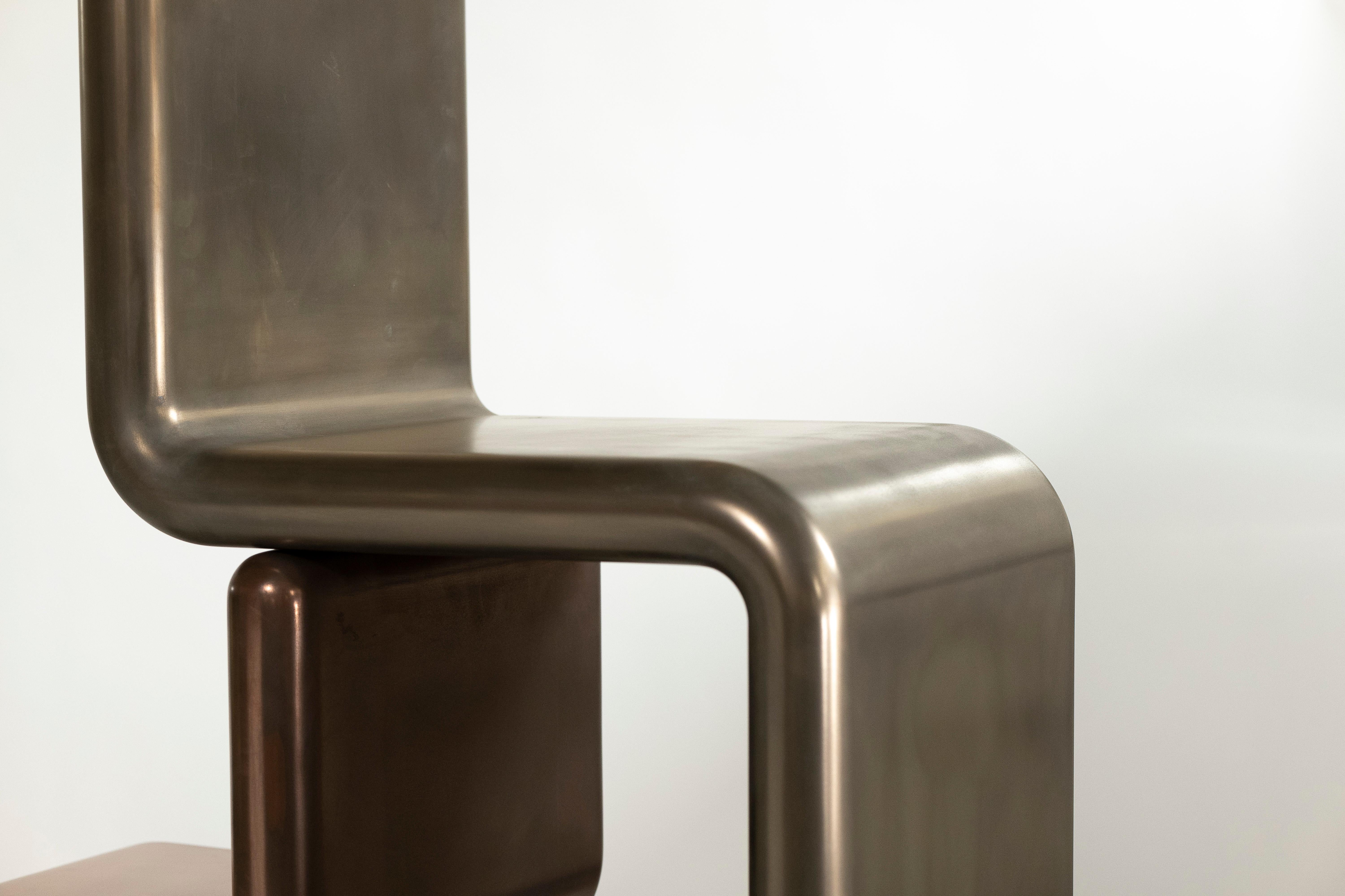Organic Modern Fluid, the Liquid Metal Cabinet Designed by Roberto Giacomucci For Sale