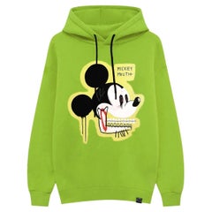 Fluo Green cotton Mickey Mouth sweater
