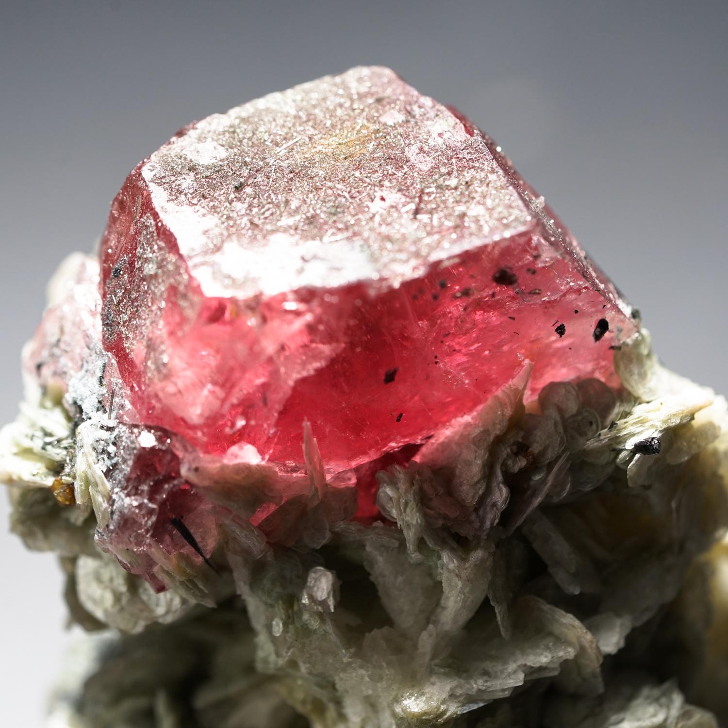 Fino al XVIII secolo Fluorapatite con muscovite dalla valle di Hunza, Gilgit-Baltistan, Pakistan in vendita