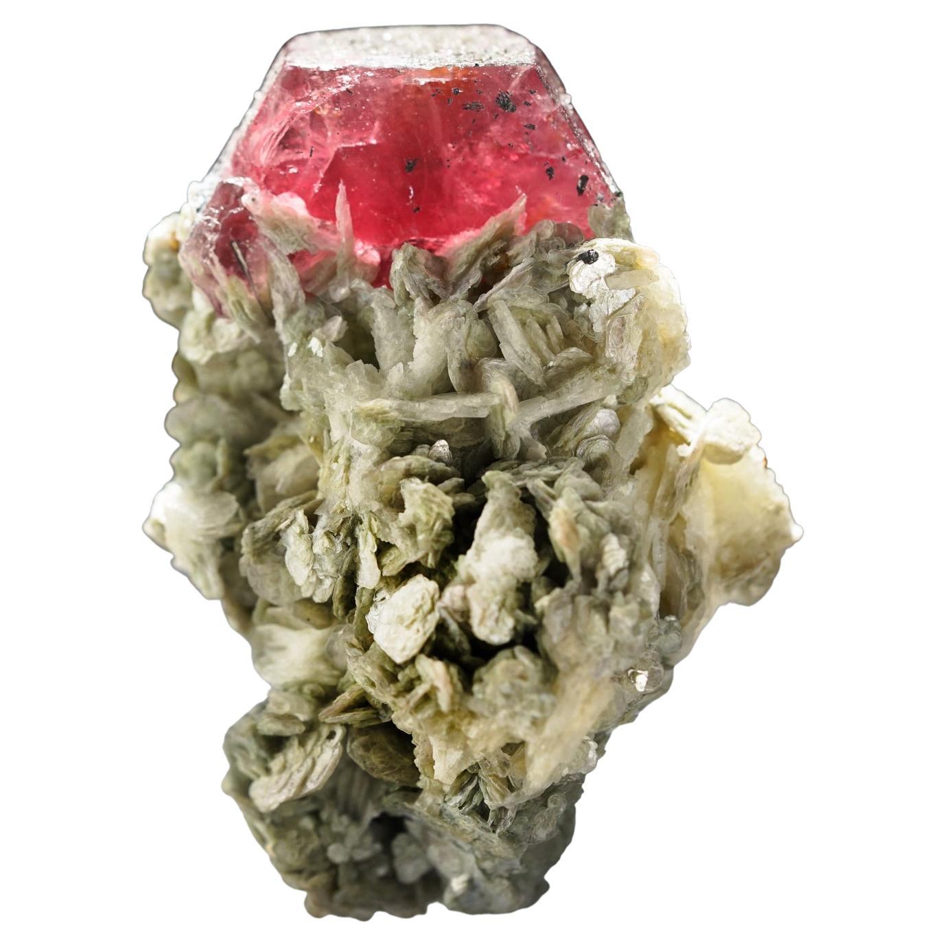 Fluorapatite con muscovite dalla valle di Hunza, Gilgit-Baltistan, Pakistan in vendita