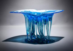 „Fluorescent“, Tafelaufsatz aus Muranoglas, handgefertigt in Italien, einzigartiges Design, 2022