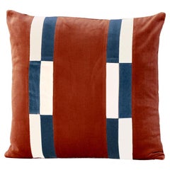 Almohada decorativa de lujo de terciopelo de ladrillo de fluorita hecha a mano