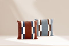 Fluorite Cloudy Blue Velvet Deluxe Handmade Decorative Pillow