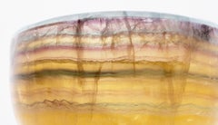 Fluorite Footed Bowl, Natural Specimen, Multi-Color, Large