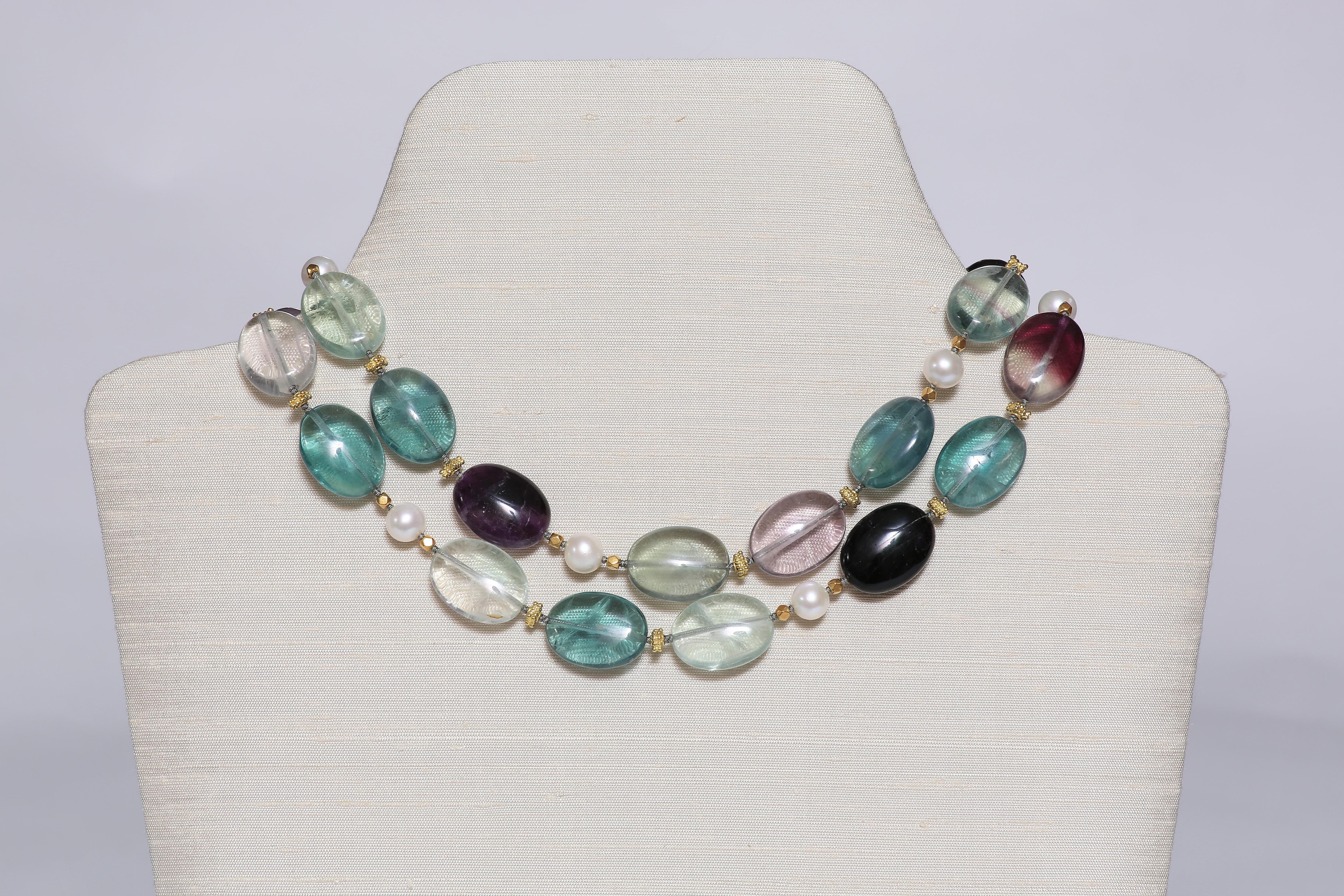fluorite bead necklace