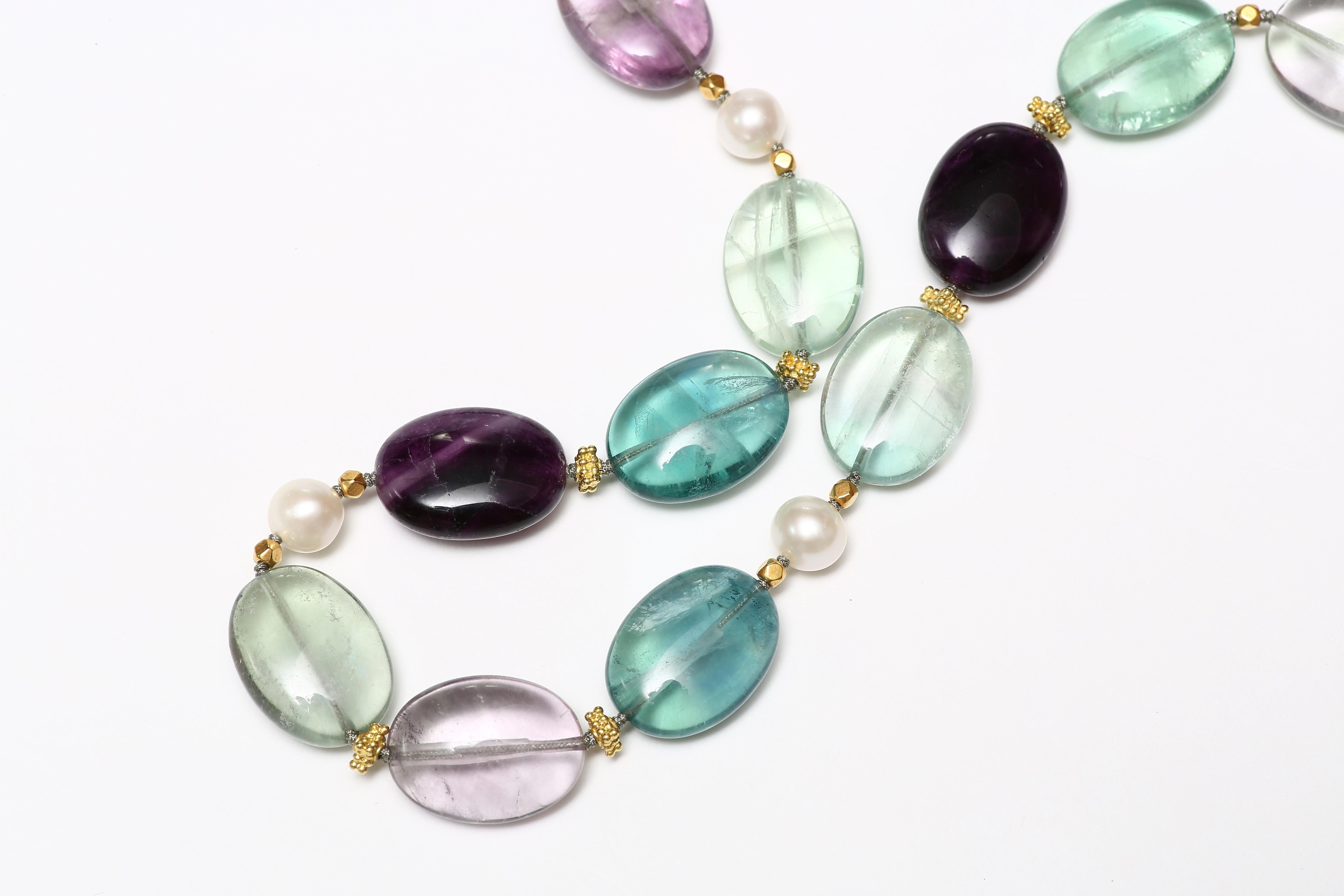 Contemporary Fluorite Necklace For Sale