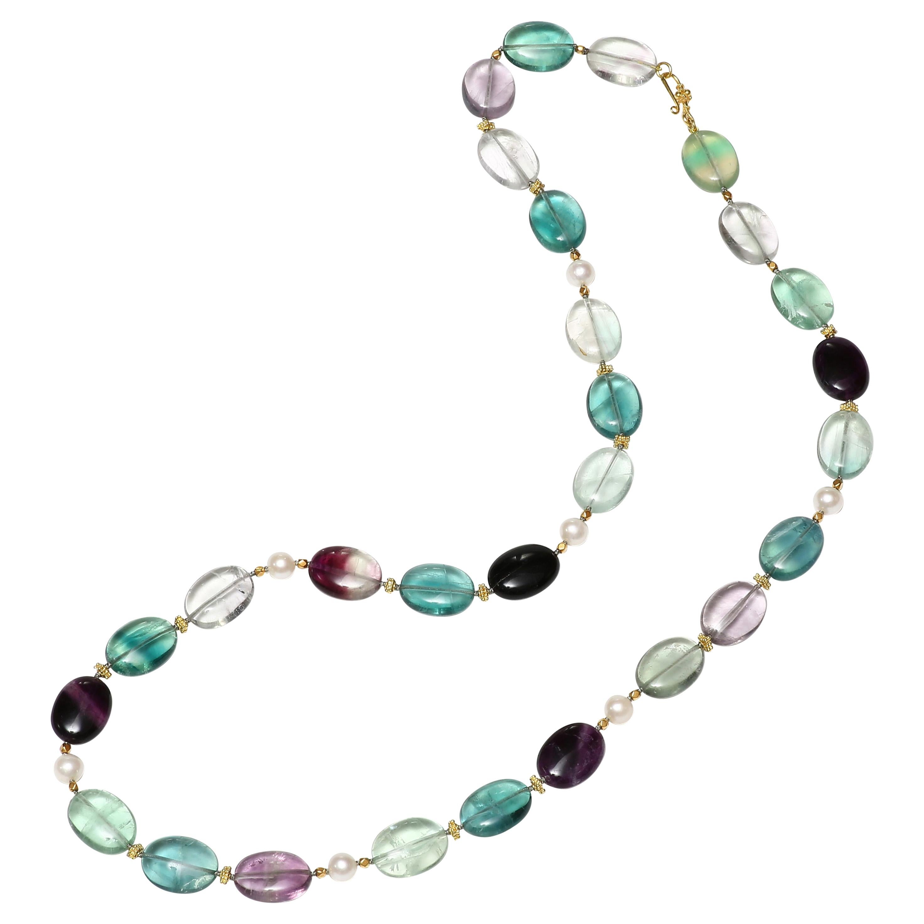 Fluorite Necklace For Sale