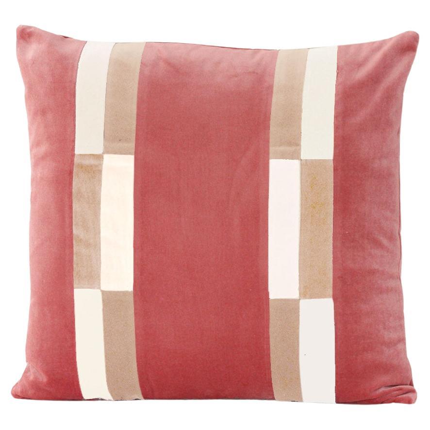 Fluorite Rose pink Velvet Deluxe Handmade Decorative Pillow