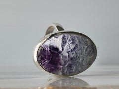 Fluorite silver ring
