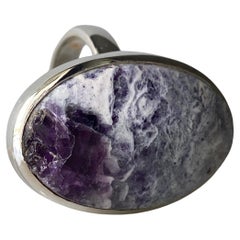 Fluorite silver ring