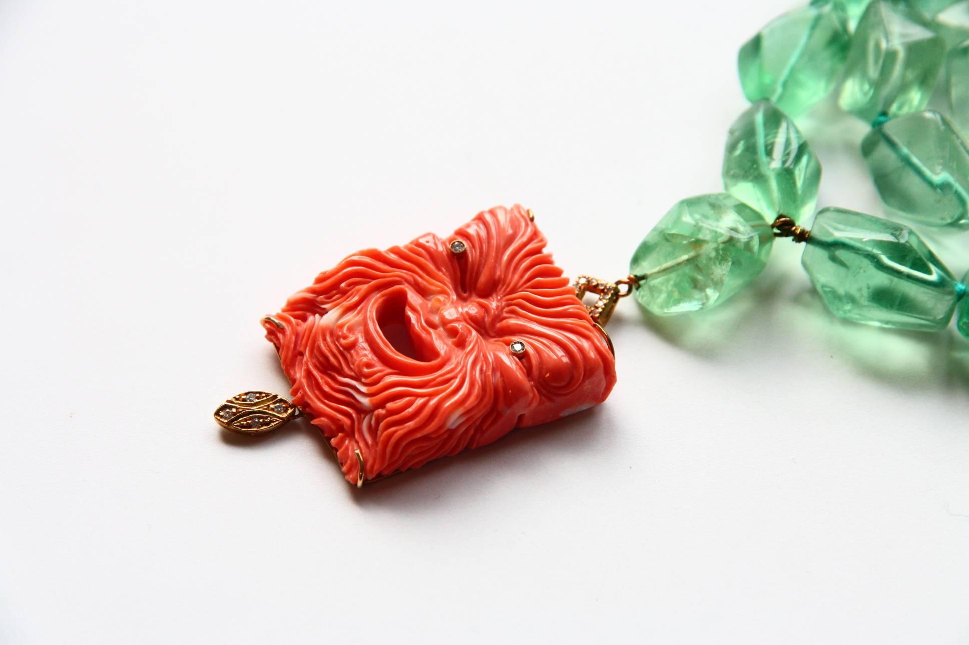 jewelry with face carved in