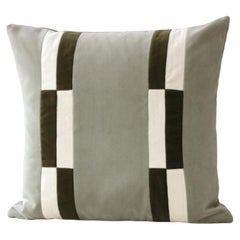 Coussin décoratif Deluxe fait main en velours vert pierre fluorite