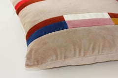 Almohada decorativa de terciopelo fluorita de lujo hecha a mano