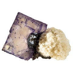 Fluorite with Barite from Elmwood Mine, Carthage. Smith County, Tennessee