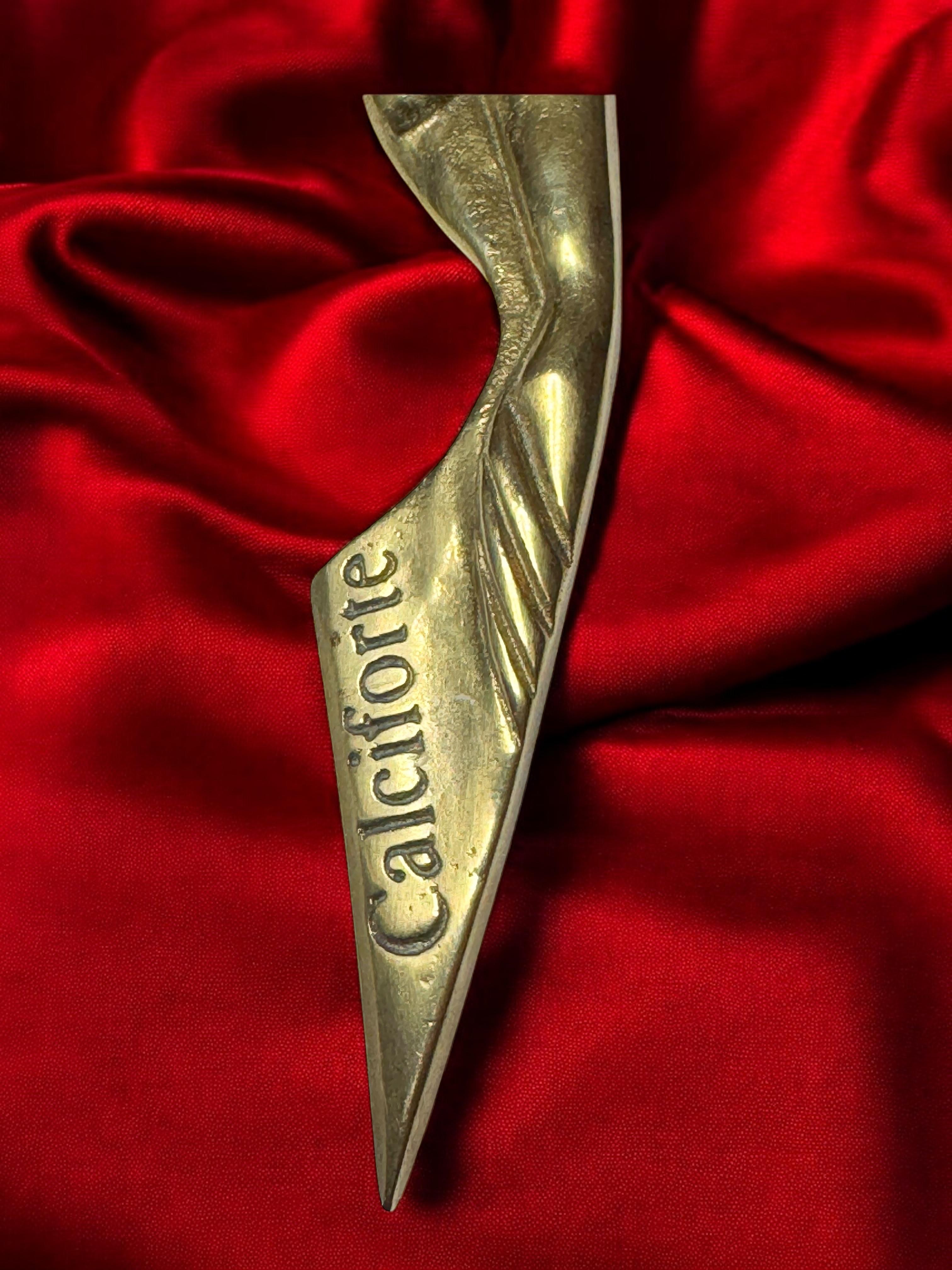 FLUORO CALCIFORTE Jugendstil Nackte Dame Brieföffner Antik 1900s im Angebot 7