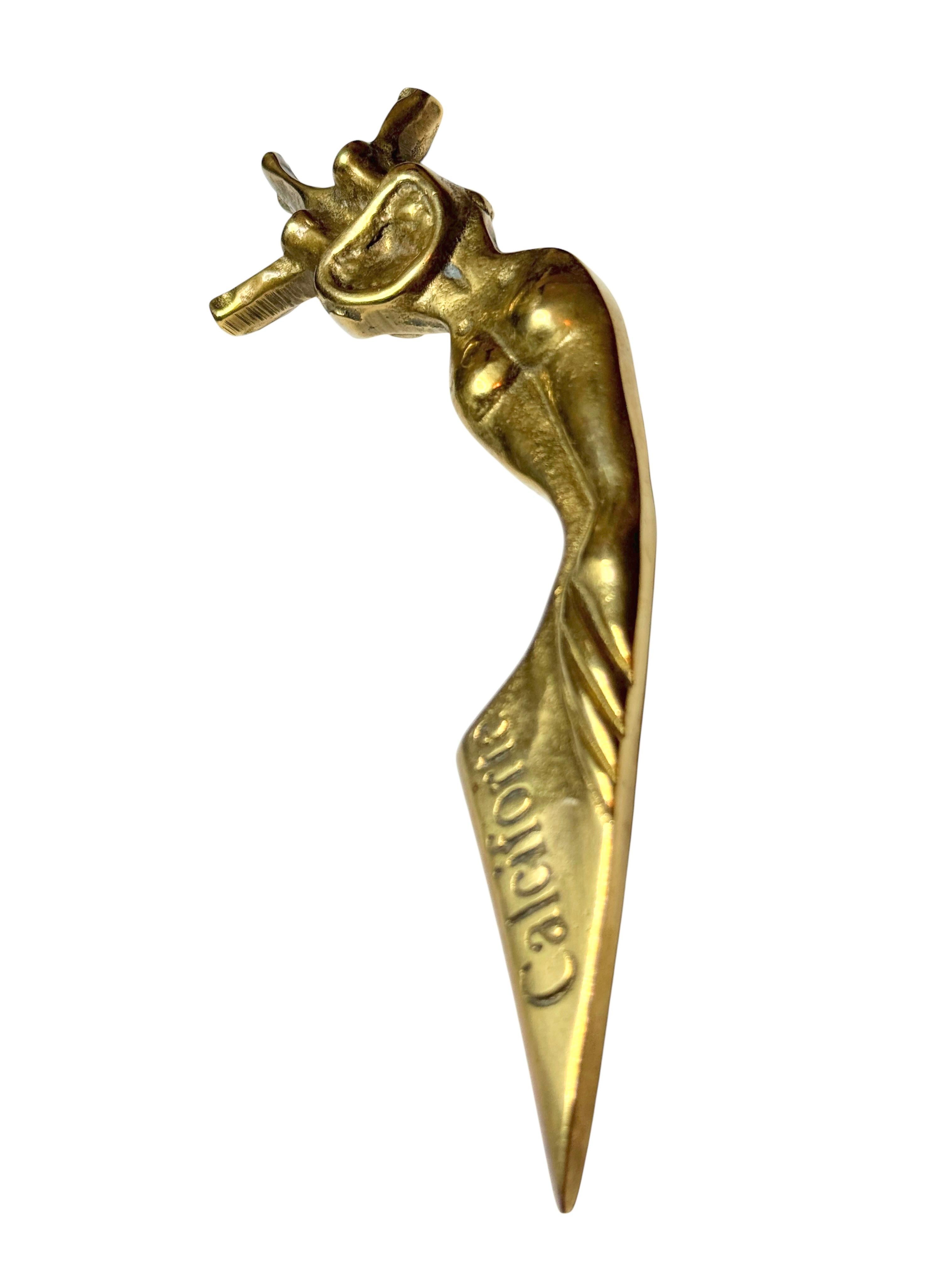 FLUORO CALCIFORTE Jugendstil Nackte Dame Brieföffner Antik 1900s im Zustand „Gut“ im Angebot in Nuernberg, DE