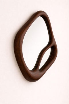 Flurr Unique Wall Mirror in Oak Wood by Andres Monnier