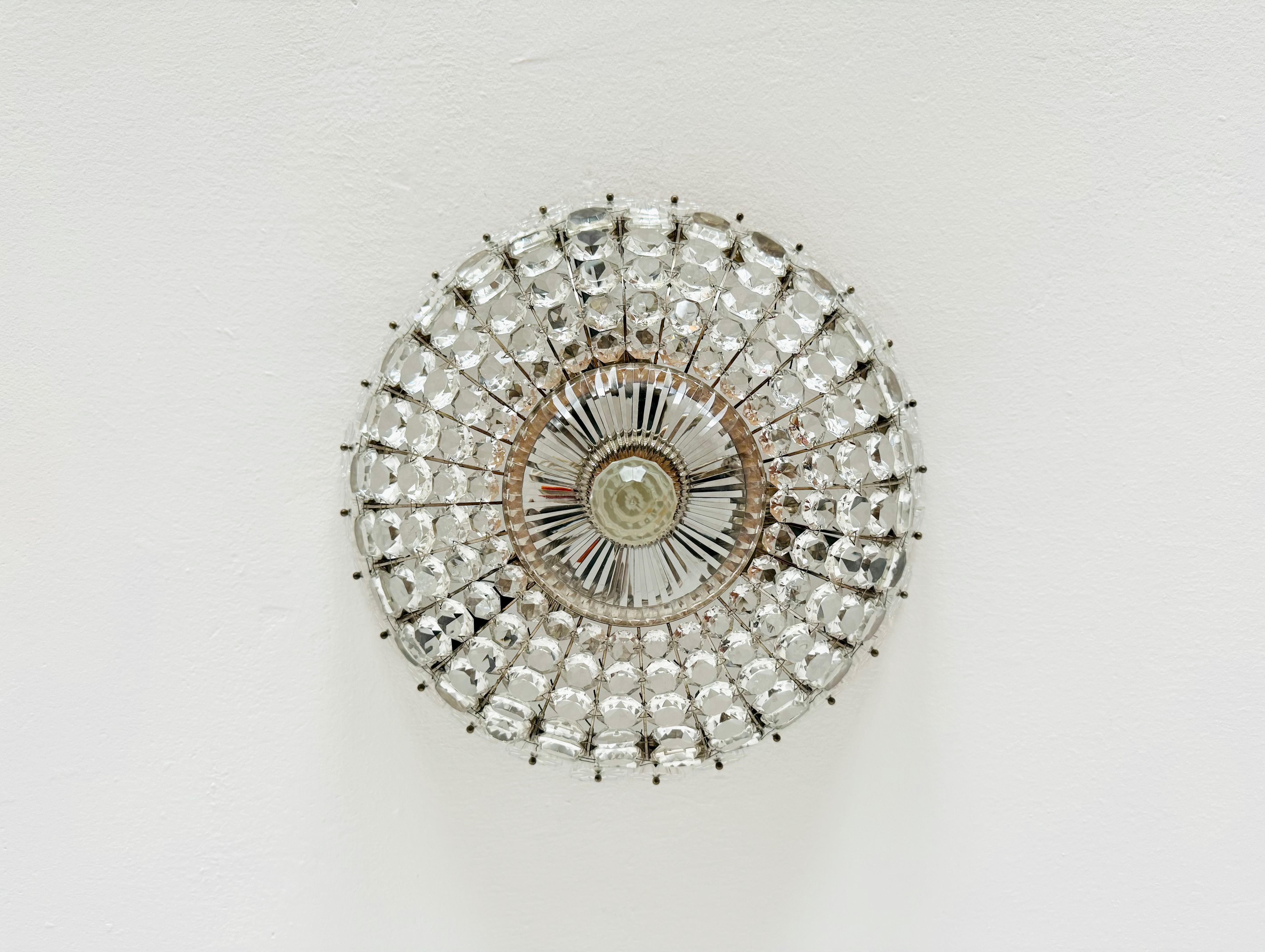 Mid-20th Century Flush Chandelier by Bakalowits For Sale