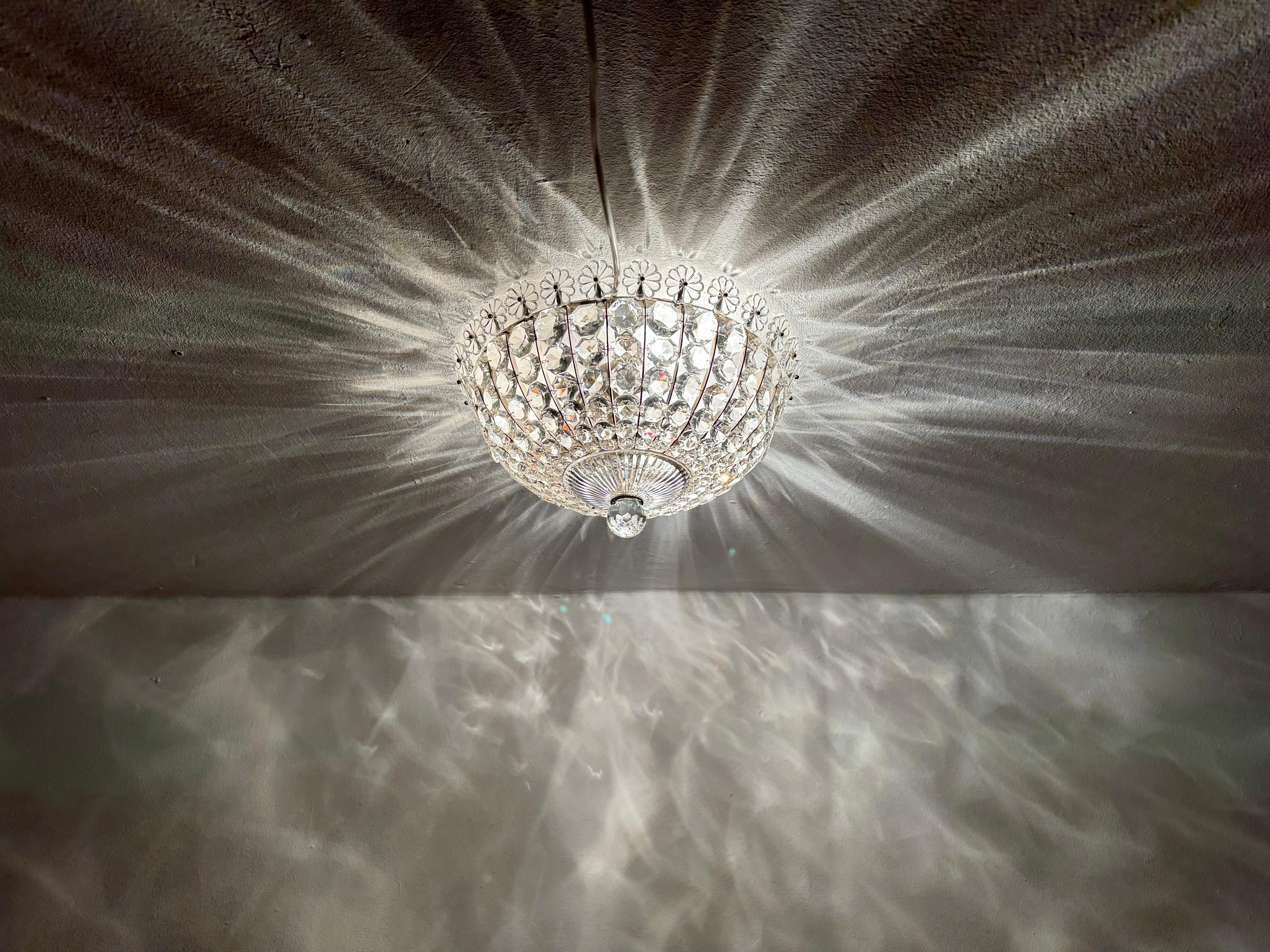 Flush Chandelier by Bakalowits For Sale 2