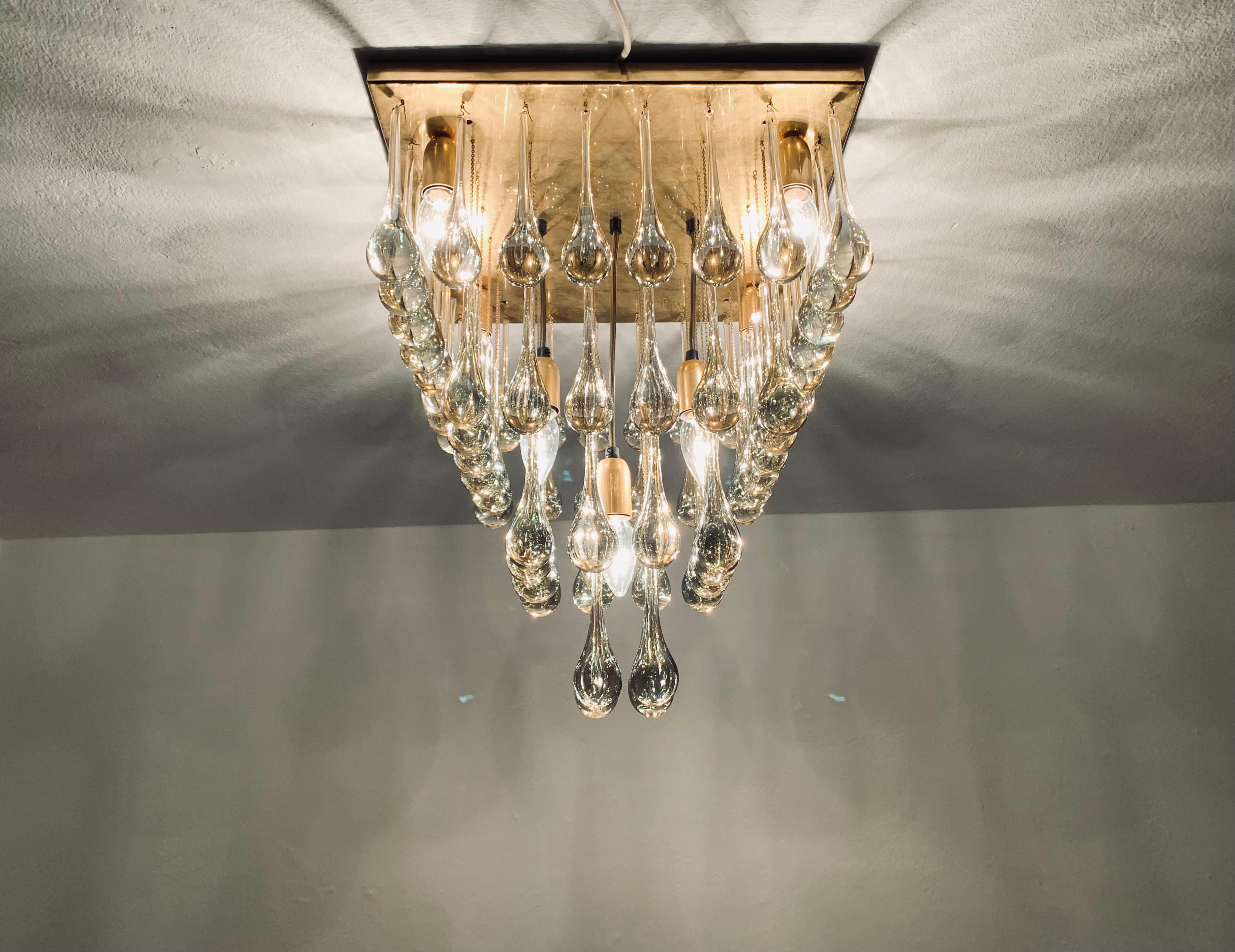 Flush Chandelier by Ernest Palme For Sale 6