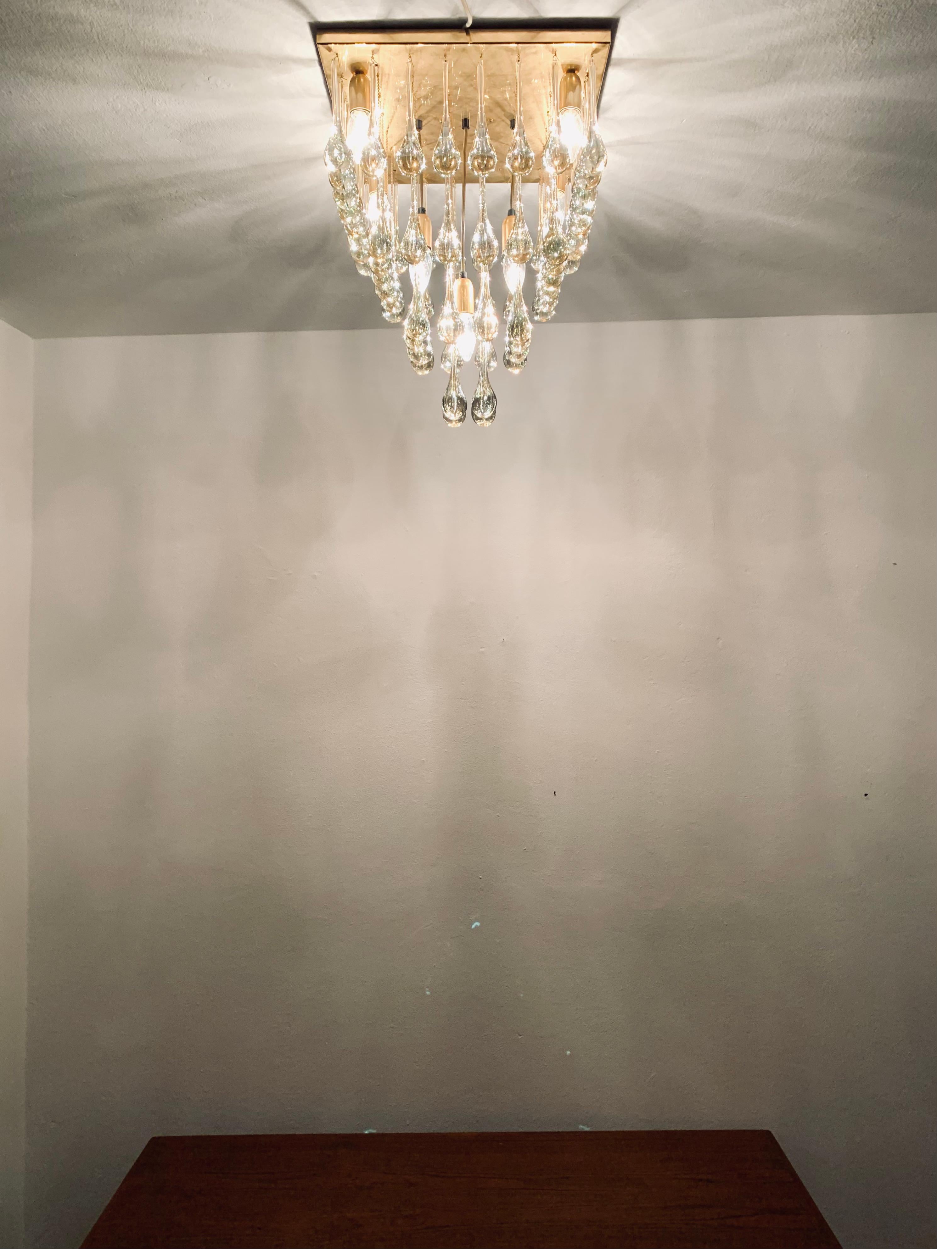 Flush Chandelier by Ernest Palme For Sale 7