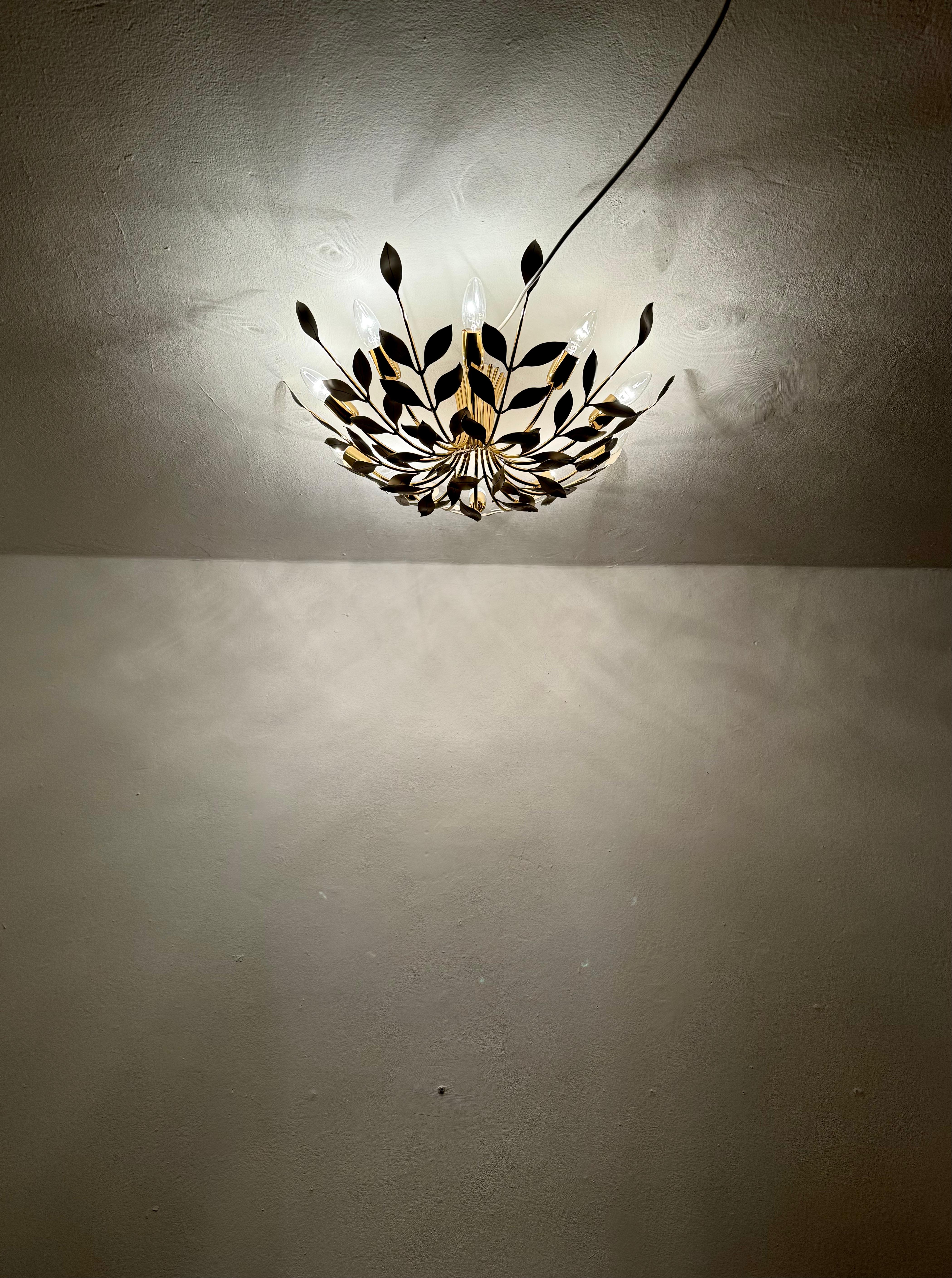 Flush Chandelier by Vereinigte Werkstätten München For Sale 5